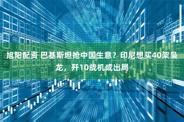 旭阳配资 巴基斯坦抢中国生意？印尼想买40架枭龙，歼10战机或出局