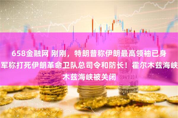 658金融网 刚刚,特朗普称伊朗最高领袖已身亡!以军称打死伊朗革命卫队总司令和防长!霍尔木兹海峡被关闭